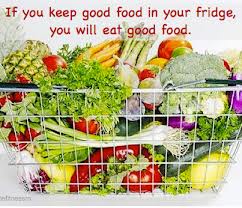 Picture 6 of healthy fruits and vegetables in a basket.